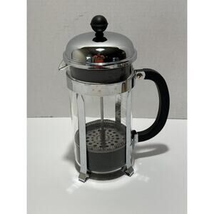 Bodum Chambord Denmark French‎ Press Coffee Tea Maker / Chrome Glass 34 oz 8 cup